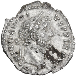 obverse: Antoninus Pius (138-161).. AE Denarius, Rome mint. Struck AD 152-153