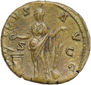 reverse: Antoninus Pius (138-161).. AE Sestertius. Rome mint. Struck circa AD 147