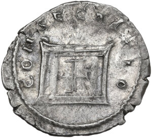 reverse: Divus Antoninus Pius (died 161).. AR Antoninianus, restored by Trajan Decius, 250-1 AD