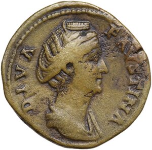 obverse: Diva Faustina I (after 141 AD).. AE Sestertius, c. 146-161 AD
