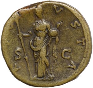 reverse: Diva Faustina I (after 141 AD).. AE Sestertius, c. 146-161 AD