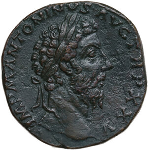 obverse: Marcus Aurelius (161-180).. AE Sestertius, 171 AD