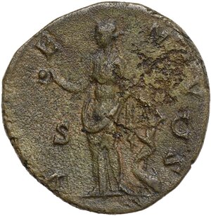 reverse: Faustina II, wife of Marcus Aurelius (died 176 AD).. AE Sestertius. Struck under Antoninus Pius, 145-146 AD
