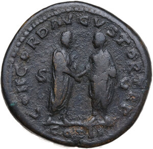 reverse: Lucius Verus (161-169).. AE Sestertius. Struck 161 AD