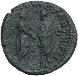 reverse: Lucius Verus (161-169).. AE As, 161-162 AD