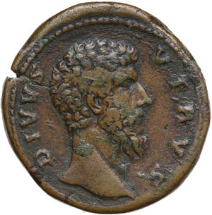obverse: Divus Lucius Verus (died 169 AD).. AE Sestertius, struck under Marcus Aurelius