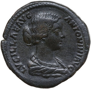 obverse: Lucilla, wife of Lucius Verus (died 183 AD).. AE Sestertius