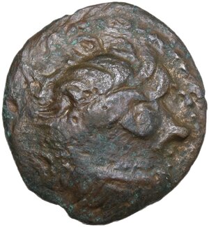 obverse: Celtic, Eastern Europe.  Uncertain tribe. . BI Tetradrachm, imitating Philip II of Macedon. Kapostaler type. Mint in the region of Velem, Hungary, 2nd-1st centuries BC