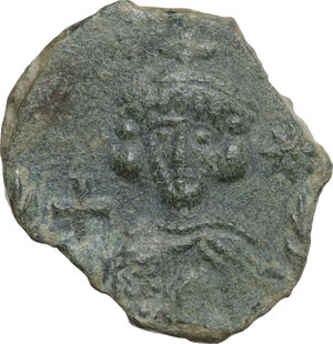 obverse: Justinian II (Second Reign, 705-711).. AE Follis. Syracuse mint. Struck 708-9
