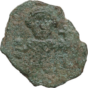 obverse: Leontius (695-698).. AE Follis, Syracuse mint, 695-698 AD