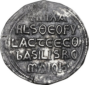 reverse: Michael I, Rhangabe wit Theophylactus (811-813). AR Miliaresion, Constaninople mint