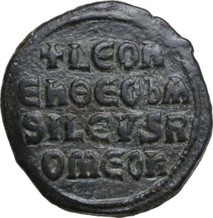 reverse: Leo VI the Wise (886-912).. AE Follis, Constantinople mint