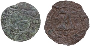 obverse: Ancona.  Monetazione autonoma (sec.XII-1532). Lotto di due (2) quattrini di rara emissione