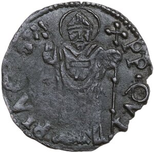 reverse: Ancona.  Monetazione anonima attribuita a Clemente VII (inizio XVI sec). Quattrino