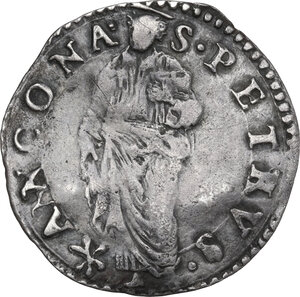 reverse: Ancona.  Giulio III (1550-1555), Giovanni Maria de  Ciocchi del Monte.. Giulio