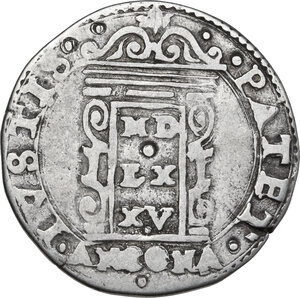 reverse: Ancona.  Gregorio XIII (1572-1585), Ugo Boncompagni. Testone del Giubileo del 1575