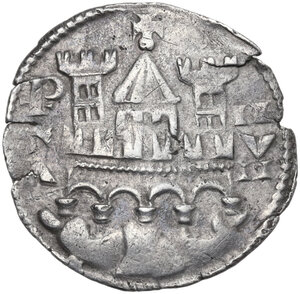 reverse: Bergamo.  Comune a nome di Federico II (sec. XIII-XIV) . Grosso da 4 denari