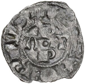 reverse: Bologna.  Gregorio XI (1370-1378), Pierre Roger de Beaufort. Denaro o picciolo