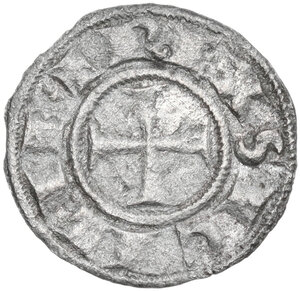 obverse: Brindisi.  Federico II di Svevia (1197-1250). Mezzo denaro, c. 1248
