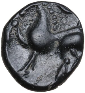 reverse: Celtic, Danubian Region. BI Unit or Drachm, imitating Philip II.  Kugelwange  Type. Struck by the Skordoski in Syrmia. c. 2nd-1st centuries BC