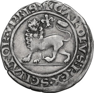 obverse: Roma.  Senato Romano. Carlo I d Angiò (1268-1278) II senatoriato.. Grosso rinforzato