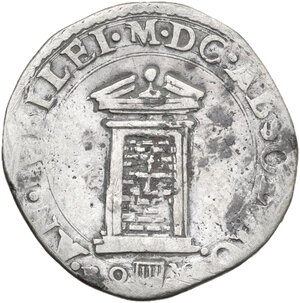 reverse: Roma.  Clemente VIII (1592-1605), Ippolito Aldobrandini . Testone A. X