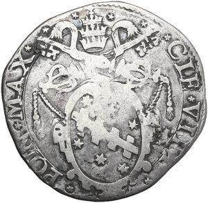 obverse: Roma.  Clemente VIII (1592-1605), Ippolito Aldobrandini . Testone