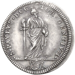 reverse: Roma.  Clemente XI (1700-1721), Giovanni Francesco Albani. Giulio A. XV