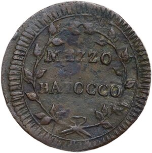reverse: Roma.  Repubblica Romana (1798-1799).. Mezzo Baiocco