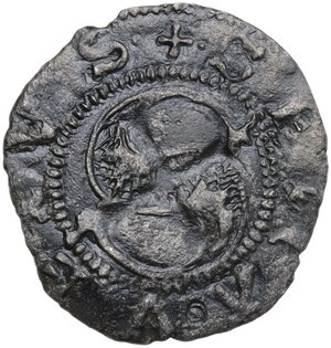 obverse: Siena.  Repubblica (1404-1555). Quattrino, simbolo cerchio troncato con lettera I e lettera M, Jacopo Mignanelli zecchiere