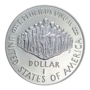 reverse: AMERICA DOLLARO 1987 COSTITUZIONE AG. 26,73 GR. PROOF (CON COFANETTO)