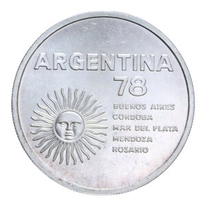 obverse: ARGENTINA 1000 PESOS 1978 AG. 10 GR. PROOF (PATINATA + SEGNETTI)