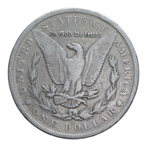 reverse: AMERICA DOLLARO 1883 O MORGAN AG. 26,31 GR. qBB