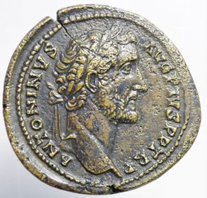 obverse: antonino pio sesterzio