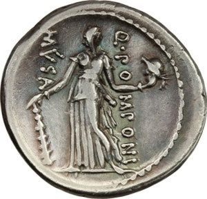 reverse: pomponia denario