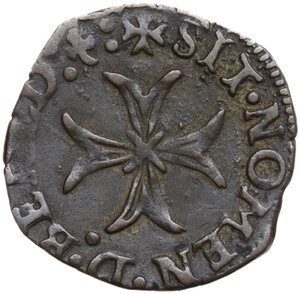 reverse: Italy .  Delfino Tizzone (1583-1598). AE Liard 1584, Desana mint
