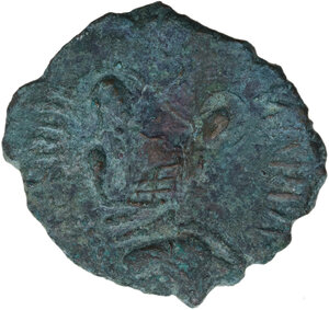obverse: Italy. Mileto.  Ruggero I (1072-1101).. AE Trifollaro, Mileto mint