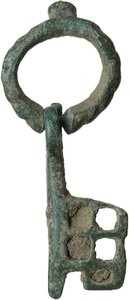 obverse: Bronze key.  Roman.  59 mm