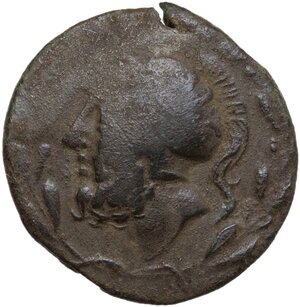 obverse: Bruttium, The Brettii.  AE Double Unit (Didrachm), c. 208-203 BC