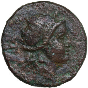 obverse: Bruttium, Vibo Valentia. AE Semis, c. 193-150 BC