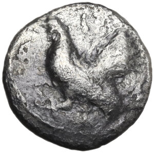 obverse: Himera. AR Obol c. 530-520 BC. Civic coinage