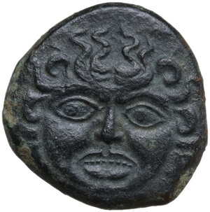 obverse: Kamarina. AE Tetras or Trionkion, c. 420-410 BC