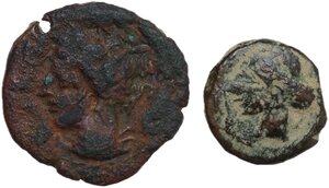 obverse: Punic Iberia. Lot of two (2) unclassified AE