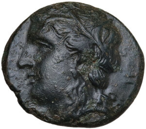 obverse: Syracuse.  Hiketas (287-278 BC).. AE 18 mm, c. 287-278 BC