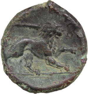 reverse: Syracuse.  Pyrrhos (278-276 BC).. AE 21 mm