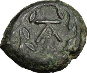 reverse: Tauromenion.  Campanian Mercenaries. . AE 13 mm, c. 392-358 BC