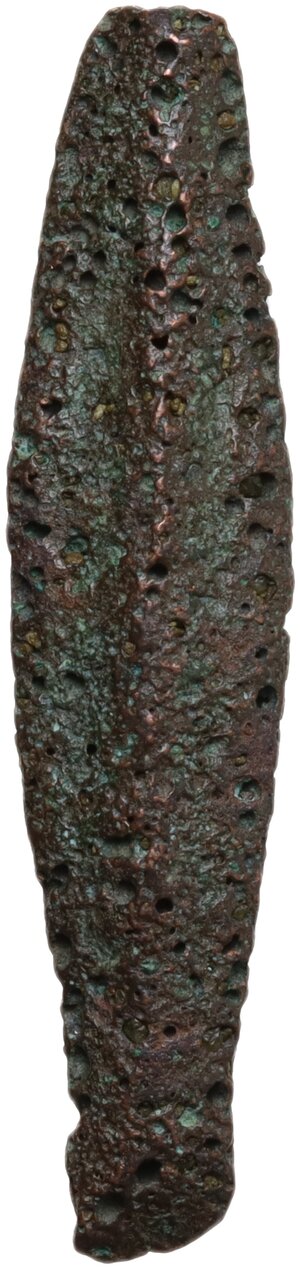 obverse: Thrace, Apollonia Pontika. AE Cast arrowhead with axial spine, c. 550-450 BC