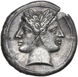 obverse: Anonymous. Quadrigatus (Didrachm), uncertain Sicilian mints, 218-217 BC