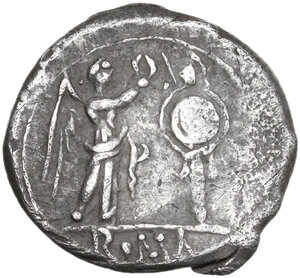 reverse: Anonymous. Victoriatus, uncertain Campanian mints, 215-211 BC