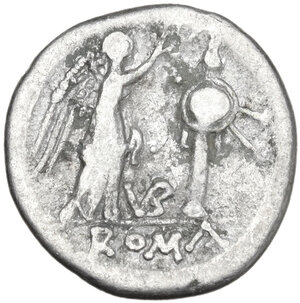 reverse: VB series. AR Victoriatus, uncertain Samnite mint, 212 BC